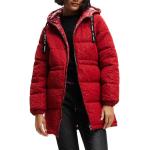 Røde Desigual Vinter Parka coats i Polyester Størrelse XL med Dyreprint til Damer på udsalg 