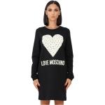Sorte Korte MOSCHINO Love Moschino Aftenkjoler i Bomuld med rund udskæring Med lange ærmer Størrelse XL til Damer på udsalg 
