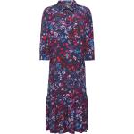 Patterned Button Front Dress Esprit Casual Navy
