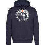Edmonton Oilers Primary Logo Graphic Hoodie Tops Sweatshirts & Hoodies Hoodies Navy Fanatics