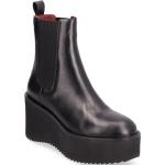 Elevated Wedge Bootie Shoes Boots Ankle Boots Ankle Boots With Heel Black Tommy Hilfiger