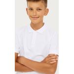 Hvide Ellos Kortærmede polo shirts til børn i Jersey Størrelse 140 med Striber på udsalg 