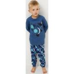 Blå Pyjamas til børn i Bomuld Størrelse 116 på udsalg 