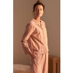 Brune Ellos Økologiske Bæredygtige Pyjamas i Bomuld Størrelse XL med Striber til Damer 