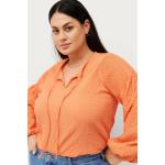 Orange Ellos Bluser med rund udskæring Størrelse XL til Damer på udsalg 