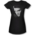 Elvis - Face Juniors T-Shirt In Black, Medium, Black