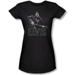 Elvis Presley - Womens Guitar In Hand T-Shirt In Black, X-Large, Black