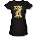 Elvis Presley - Womens The King T-Shirt In Black, Small, Black