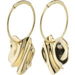 "Em Wavy Hoop Earrings Gold-Plated Accessories Jewellery Earrings Hoops Gold Pilgrim"