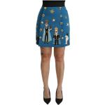 Blå Korte Dolce & Gabbana Korte nederdele i Uld Størrelse XL til Damer på udsalg 