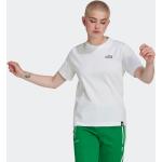 Hvide Sporty adidas Bæredygtige T-shirts med rund hals i Jersey med rund udskæring Størrelse XL til Damer på udsalg 