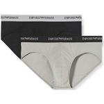 EMPORIO ARMANI UNDERWEAR Men's 111321CC717 Sports Underwear, Multicolore (Nero/Grigio), Small