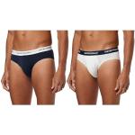 Emporio Armani Men's Plain or unicolor Bikini - Multicoloured - Multicolore (Bianco/Marine) - Medium