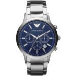 Emporio Armani Renato chronograph armbåndsur i stål med blå skive
