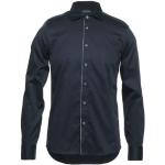 Midnatsblå Klassiske Armani Emporio Armani Langærmede skjorter i Bomuld Med lange ærmer Størrelse XL til Herrer 