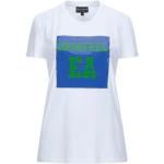 Hvide Armani Emporio Armani Kortærmede t-shirts i Jersey med rund udskæring med korte ærmer Størrelse XXL til Damer på udsalg 