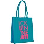 Encode Shopping Bag Shopper Ick Bin ne Jute Portrait Format Jute Selection of Various Fresh Colours (Turquoise/Pink)