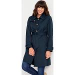 Blå Vandtætte Trench coats med Skulderpuder Størrelse XL til Damer 
