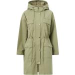 Grønne Esprit Parka coats i Bomuldsblanding Størrelse XL med hætte til Damer på udsalg 