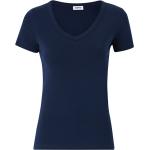 Blå Esprit T-shirts med v-hals i Jersey med V-udskæring med korte ærmer Størrelse XL til Damer på udsalg 