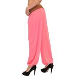 ESRA Women's Harem Trousers, Aladdin Pump Trousers in 20 Colours, coral