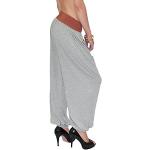 ESRA Women's Harem Trousers, Aladdin Pump Trousers in 20 Colours, lightgrey