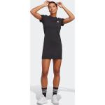 Hvide Sporty adidas Essentials Bæredygtige Aftenkjoler i Jersey med rund udskæring Størrelse XL til Damer 