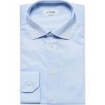Blå ETON Langærmede skjorter i Kiper Størrelse XL til Herrer 