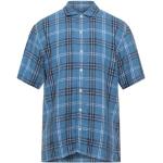Midnatsblå Klassiske ETON Kortærmede skjorter i Hør med korte ærmer Størrelse XL til Herrer på udsalg 