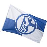 FC Schalke 04 Hissfahne KARO -wetterfest Flagge, blau, 150 x 100 cm
