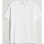 Hvide Filippa K Soft Lycra Kortærmede t-shirts med V-udskæring med korte ærmer Størrelse XL til Herrer 