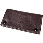 Fine Cut Bag Tobacco Wallet Real Tobacco Pouch Faux Leather Handbag in Brown
