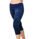Fischer 77122 "Nora" Girls Sport Pants Gymnastics Capri Tights in cuddly velvet design, Oeko-tex Standard 100 certified, Size: 4-5 Years (DE 116), Colour: Navy Blue