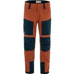 Orange  FJÄLLRÄVEN Keb Økologiske Outdoor bukser i Softshell Størrelse XL med Stretch 