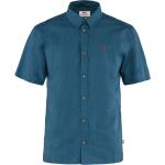 Blå Elegant FJÄLLRÄVEN Økologiske Bæredygtige Sommer Kortærmede skjorter i Bomuld med korte ærmer Størrelse XL 