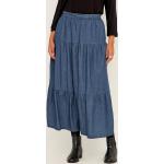 Blå Maxi Denim nederdele i Denim Størrelse XL til Damer 