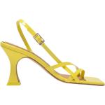 Gule Klassiske MIISTA Sommer Sandaler med hæl i Læder med rem Hælhøjde 5 - 7 cm Størrelse 35 til Damer på udsalg 