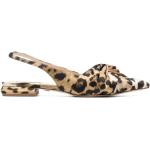 Brune Roberto Cavalli Sommer Slingback sandaler i Læder med spidse skosnuder Størrelse 41 med Leopard til Damer 