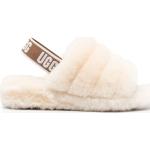 Hvide UGG Australia Sommer Slingback sandaler i Kunstig pels med rem Størrelse 41 til Damer på udsalg 
