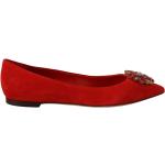 Røde Dolce & Gabbana Sommersko i Læder med spidse skosnuder Størrelse 37 til Damer på udsalg 