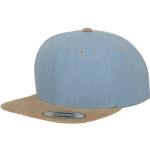 Flexfit CHAMBRAY SUEDE Snapback - Men's Hat Multi-Coloured Blue/Beige Size:One Size