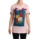 Dolce & Gabbana Kortærmede t-shirts med Blomster i Bomuld med korte ærmer Størrelse XL med Blomstermønster til Damer på udsalg 
