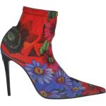 Elegant Dolce & Gabbana Højhælede støvler med Blomster i Stof Størrelse 37 til Damer på udsalg 