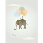 Flying Elephant - Poster Home Kids Decor Posters & Frames Posters Multi/patterned Vissevasse