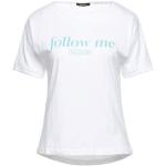 Hvide Fracomina Kortærmede t-shirts i Jersey med rund udskæring med korte ærmer Størrelse XL til Damer 
