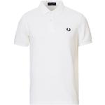 Hvide Fred Perry Kortærmede polo shirts i Bomuld med korte ærmer Størrelse XL til Herrer 