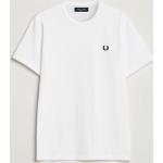 Hvide Fred Perry T-shirts med rund hals i Bomuld med korte ærmer Størrelse XL til Herrer 