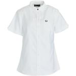 Hvide Fred Perry Kortærmede skjorter i Bomuld Button down med korte ærmer Størrelse XL til Damer 