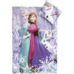Frost junior sengetøj - Frozen - Anna, Elsa sengesæt med Olaf - 2 i 1 design - 100% bomuld