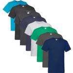 Lyseblå Fruit of the Loom Bæredygtige T-shirts med v-hals i Jersey med Øko-Tex med V-udskæring Størrelse XXL til Herrer 